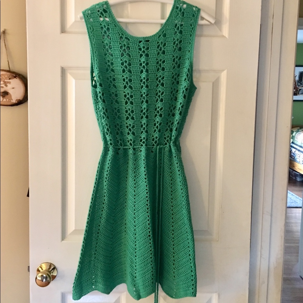 Green Knit Dress Size M Gorgeous